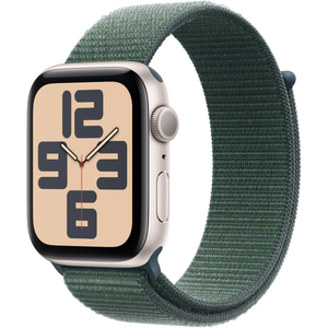 Apple Watch SE GPS 40mm Starlight Aluminium Case with Lake Green Sport Loop