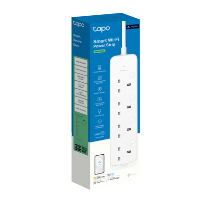 Tapo Smart Wi-Fi Power Strip 4 Ports 1.5 Meters Cord Length