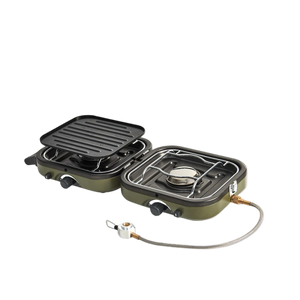 Naturehike Double Burner Folding Gas Stove - Army Green