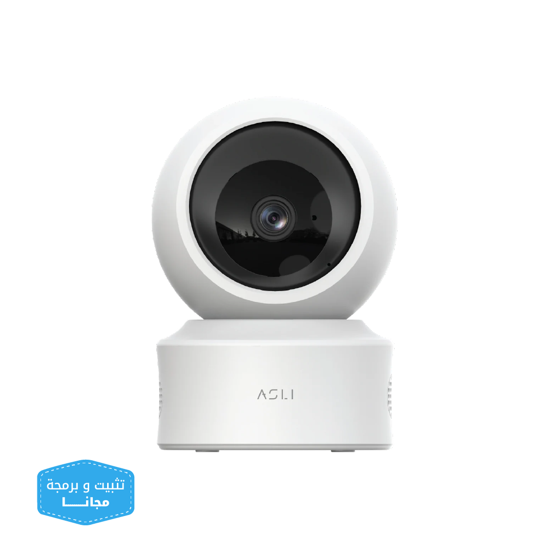 كاميرا Asli Global EVOCAM قابلة للدوران 355 درجة - رؤية ليلية ملونة بدقة 1080 بكسل