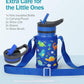 Buzio Kids Bottle with Straw Lid and Sleeve 500ML - Dinosaur
