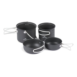 Naturehike Wild Trekking 4 in 1 Camping Cookware Set - Gray