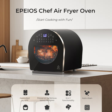 فرن مقلاة الهواء Epeios Chef مع وظيفة البخار والتحكم في التطبيق
