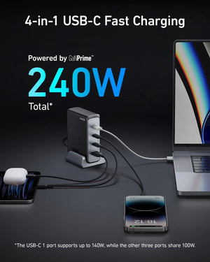 Anker 749 Prime 240W GaN Desktop Charger (4 Ports) -Black