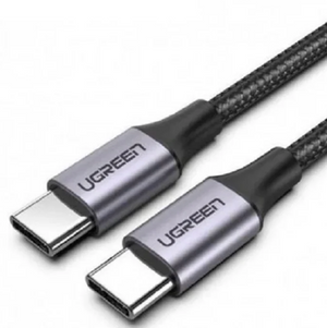 UGREEN USB 2.0 C M/M Round Cable Nickel Plating Aluminum Shell 1m (Gray Black)