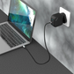 باورولوجي شاحن حائطي بتقنية غاليليوم نيتريد، مزود بمنفذي USB-C مزدوجين، بقوة 45 واط، طراز PWC035 - أسود