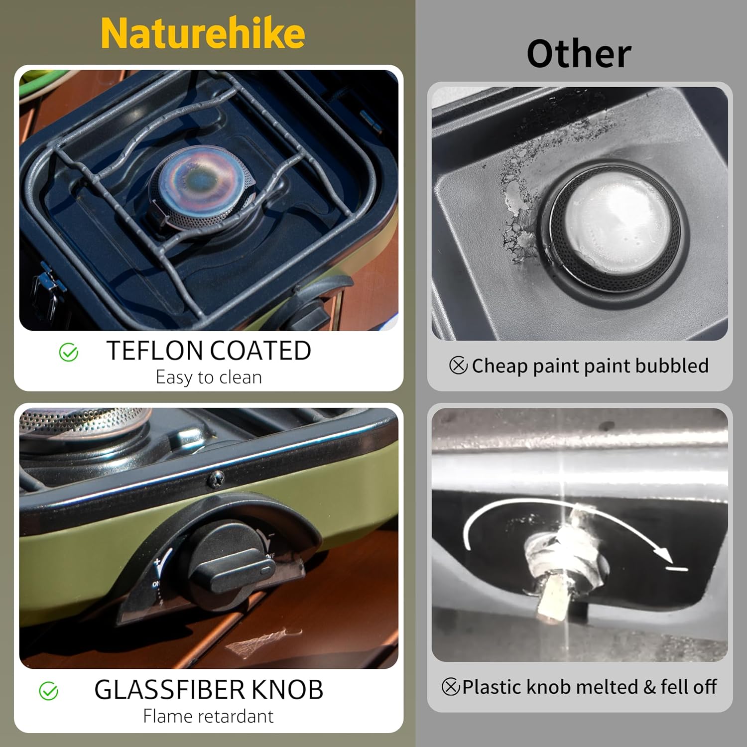 NatureHike 2-in-1 gaskampingskachel, koekenpan, fornuis met verstelbare branders, 88,18 oz, draaggreep, draagbaar, ijzeren skilletperfect voor kamperen en wandelen, noodfornuis NatureHike 2-in-1 gaskampingskachel, koekenpan, fornuis met verstelbare branders, 88,18 oz, draaggreep, draagbaar, ijzeren skilletperfect voor kamperen en wandelen, noodfornuis