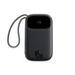 Baseus EnerFill FC31 Qpow3 Digital Display Power Bank with 2 Built-in USB-C Cables 20000mAh 45W Cosmic Black