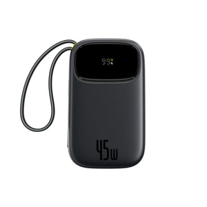 Baseus EnerFill FC31 Qpow3 Digital Display Power Bank with 2 Built-in USB-C Cables 20000mAh 45W Cosmic Black