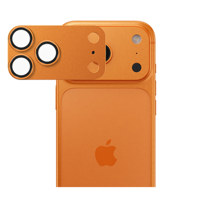 كاميرا LZEL المعدنية ذات الزجاج المقوى لهاتف iPhone 17 Pro Max - برتقالي
