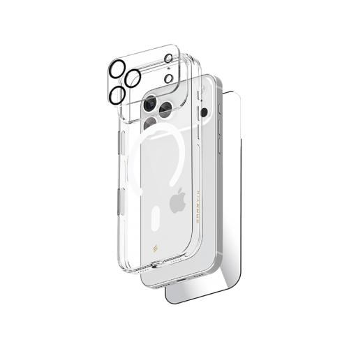 Smartix Ultraguard 3 in 1 Premium Bundle Pack for iPhone 17 Pro (Magnetic Clear Case+ Screen Protector + Camera Protector)