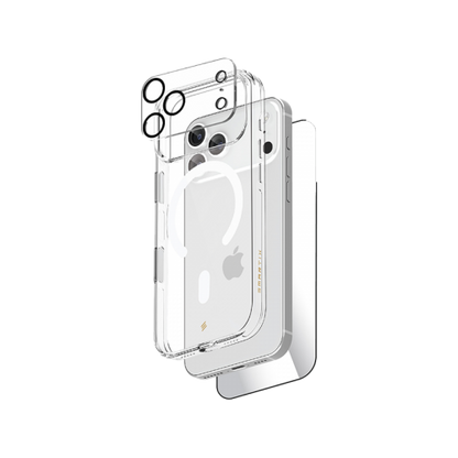 Smartix Ultraguard 3 in 1 Premium Bundle Pack for iPhone 17 Pro (Magnetic Clear Case+ Screen Protector + Camera Protector)