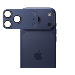 كاميرا LZEL المعدنية ذات الزجاج المقوى لهاتف iPhone 17 Pro Max - أزرق