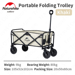 Naturehike (light) folding trolley - Army Green