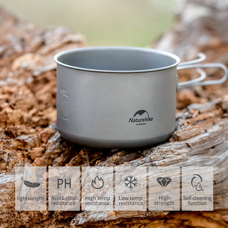 Ti Pot Naturehike TDG02 Outdoor Ti Pot 1300ML - Ti Color | Astore Electronics ...