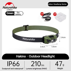 Naturehike Outdoor Headlights - Green (Without Dry Battery)