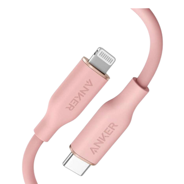 Anker PowerLine III Flow USB-C with Lightning Connector 3ft - Pink