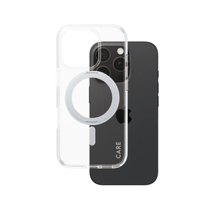 حافظة كير من  PanzerGlass مزودة بحامل فضي وغطاء MagSafe لهاتف iPhone 16 Pro Max مقاس 6.9 بوصة 