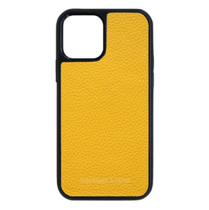 Michael Louis Pebbled Leather Case iPhone 14 - Yellow