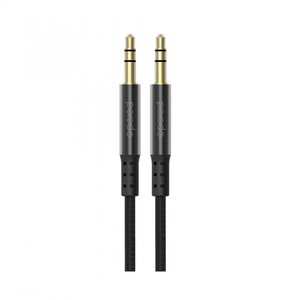 Porodo 3.5mm AUX Coiled Audio Cable Convenient Tangle-Free Design 1.2m/4ft - Black