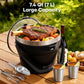 Buzio Insulated Ice Bucket 7L with Lid Scoop Tongs and 2 Cups - Black