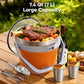 Buzio Insulated Ice Bucket 7L with Lid Scoop Tongs and 2 Cups - Orange