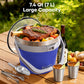 Buzio Insulated Ice Bucket 7L with Lid Scoop Tongs and 2 Cups - Purple