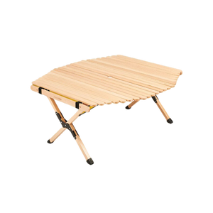 Naturehike outdoor folding egg roll table (Large) - Wood Color