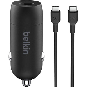 شاحن سيارة بيلكن 30W USB-C CAR CHARGER + USB-C TO USB-C
