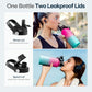 Buzio Duet Series Water Bottle with 2 Lids and Sleeve 1L - Sorbet