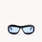 BLACK ACETATE RIF BLUE LENS PT-3102 - ZARIN