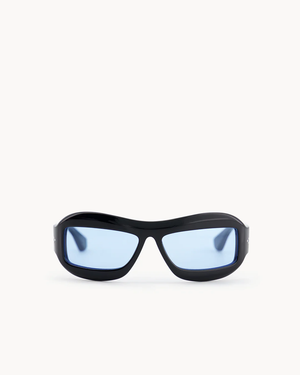 BLACK ACETATE RIF BLUE LENS PT-3102 - ZARIN