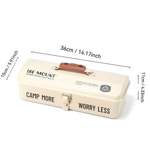 Metal Portable Outdoor Camp Box - White