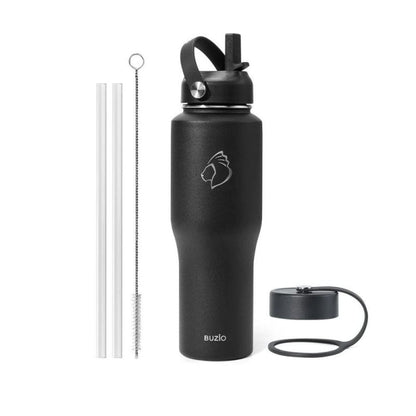 Buzio Trophy Series Water Bottle for Car 1L - Black