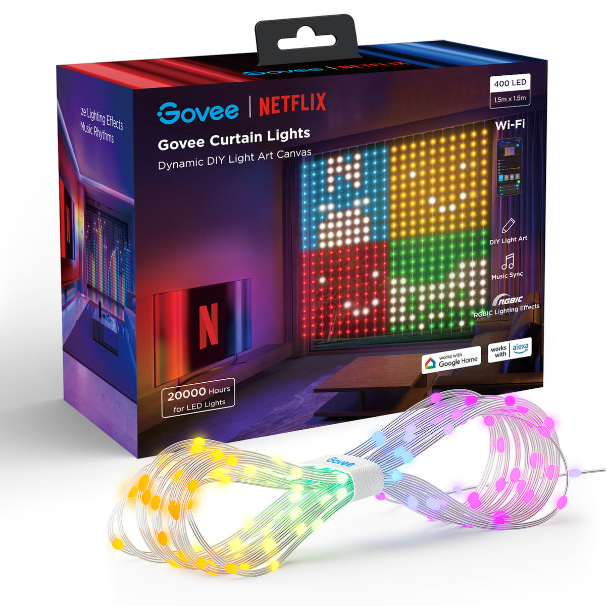 Govee Curtain LED Light (1.5mx1.5m) - H70BC