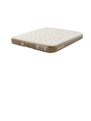 Naturehike Chenjing C25 Built-in pump PVC Raised Inflatable Mattress Double Khaki