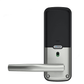 Lockly Lux Compact Mortise Edition Fingerprint Access Design to Replace Lever Set Mortises - Satin Nickel