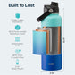 Buzio Duet Series Water Bottle with 2 Lids and Sleeve 1.2L - Caribbean Blue