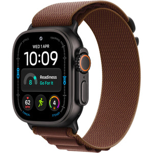 Apple Watch Ultra 4 GPS + Cellular 49mm Black Titanium Case with Burgundy Alpine Loop - M