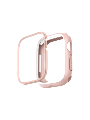 Uniq Moduo Apple Watch Case With Interchangeable Pc Bezel 45/44mm - Blush (Pink/White)