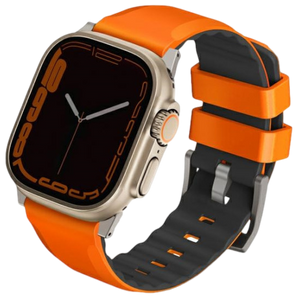 Uniq Linus Airosoft Silicone Strap For Apple Watch 49/45/44/42mm - Volt Orange