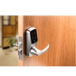 Lockly Lux Compact Mortise Edition Fingerprint Access Design to Replace Lever Set Mortises - Satin Nickel