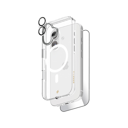 Smartix Ultraguard 3 in 1 Premium Bundle Pack for iPhone 17 (Magnetic Clear Case+ Screen Protector + Camera Protector)