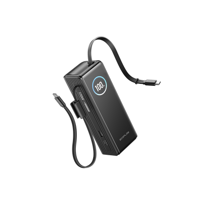 باور بانك إيكوفلو RAPID بسعة 25,000 مللي أمبير، 170 واط – أسود