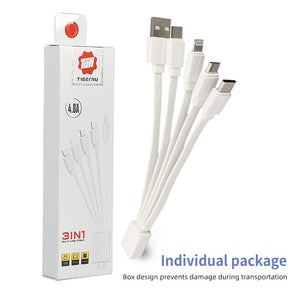 كابل تيجيرنو متعدد USB 3 في 1 - أبيض
