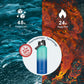 Buzio Duet Series Water Bottle with 2 Lids and Sleeve 1.2L - Starry Blue