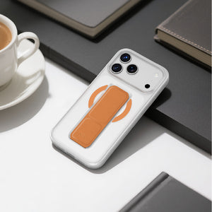 ASLI Magtrox Gravitas Magsafe Leather Grip Case For iPhone 17 Pro Orange