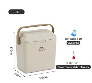 Naturehike Lingdu 24H Outdoor Antibacterial Cooler Box - Beige 13L