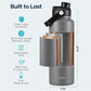 Buzio Duet Series Water Bottle with 2 Lids and Sleeve 1.2L - Grey