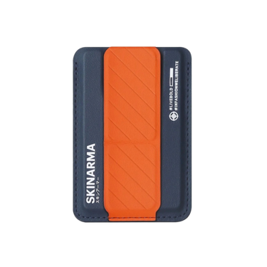 حامل بطاقة SkinArma Kado Mag-Charge مع حامل - أزرق/برتقالي